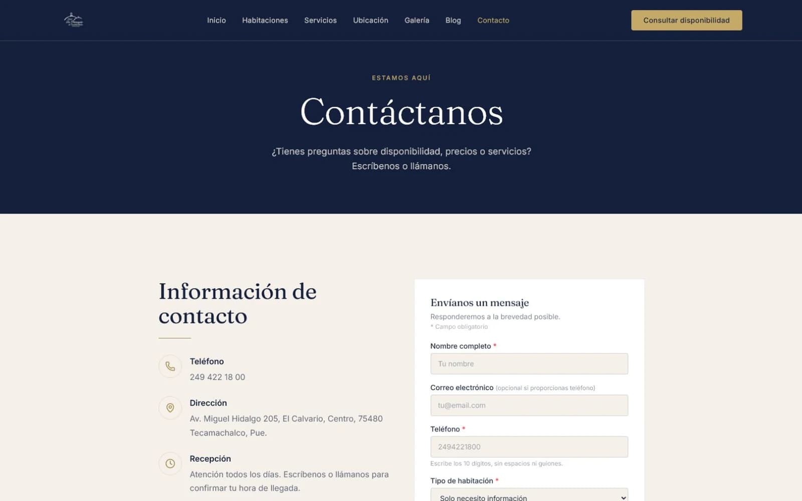Site contact form